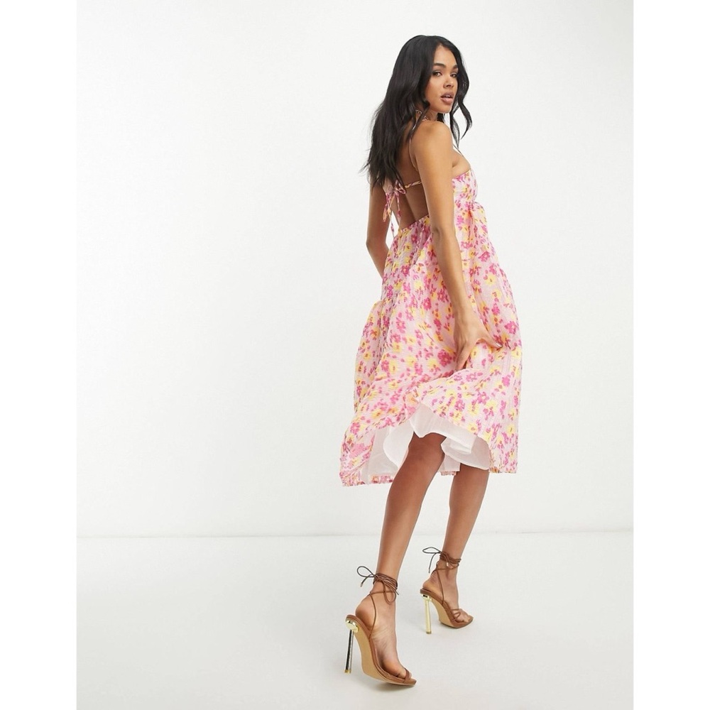 Ditsy Floral Tiered Smocked Summer Dress